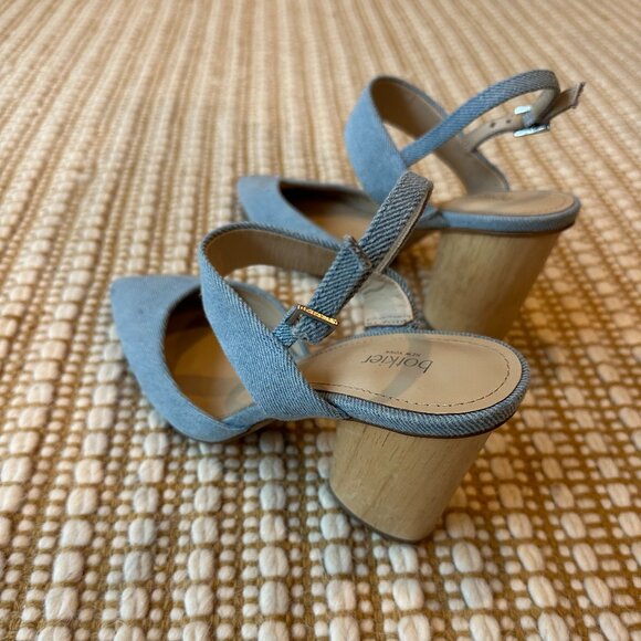 Botkier Pointed-Toe Slingback Heels, Denim - Picture 3 of 5